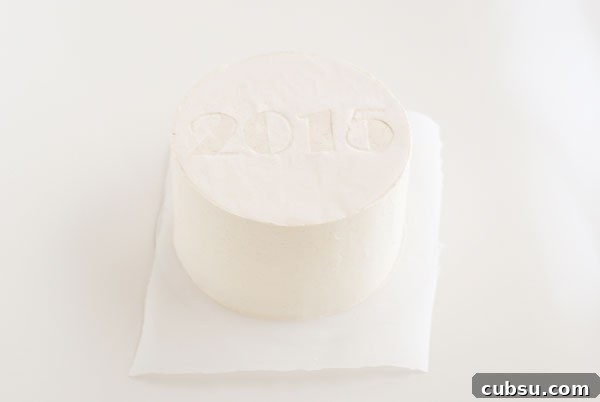 New Years Eve Sprinkle Cake - free template UPDATED for 2019! | by Carrie Sellman for TheCakeBlog.com