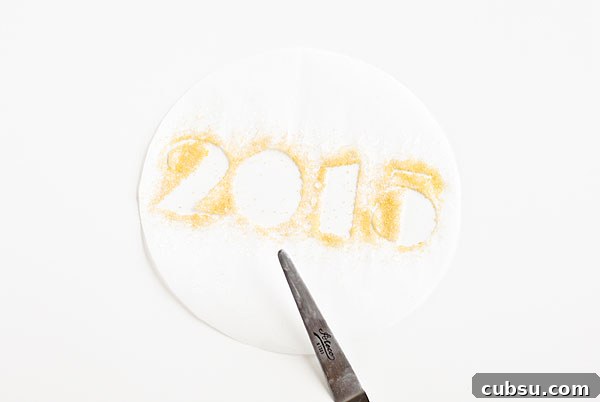 New Years Eve Sprinkle Cake - free template UPDATED for 2019! | by Carrie Sellman for TheCakeBlog.com
