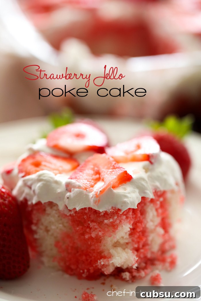 Strawberry Jello Poke Cake Recipe: Moist, Fruity Dessert 2 Strawberry Jello Poke Cake …This recipe is easy, fast, beautiful and SO yummy!