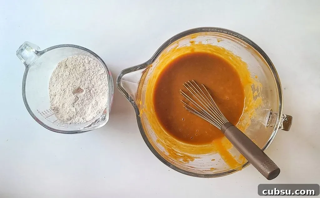 pumpkin muffin batter