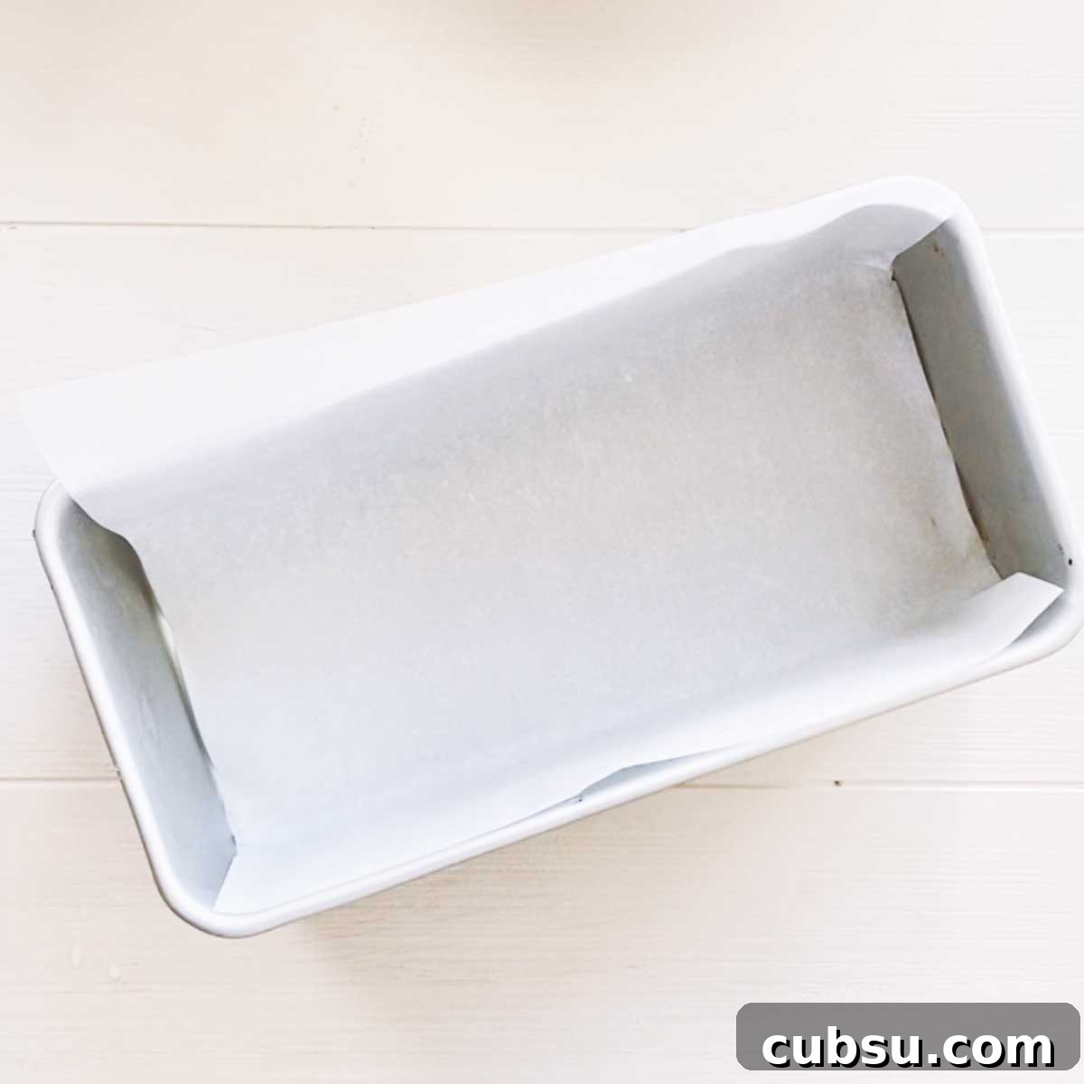 equipment pic loaf pan lined with parchment