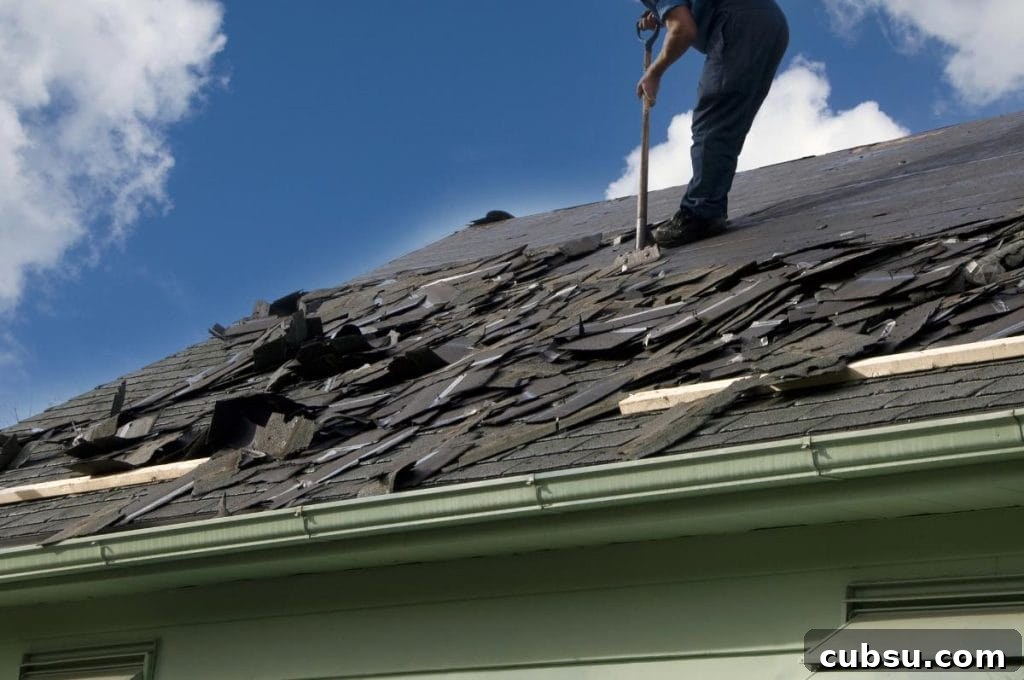 When to Hire a Roofing Contractor: 7 Warning Signs You Shouldn’t Ignore 2 removing old shingles from roof