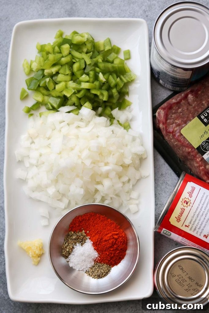 Chili ingredients  