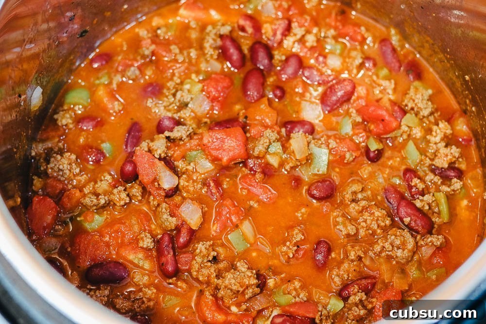 Chili finished in Instant Pot 