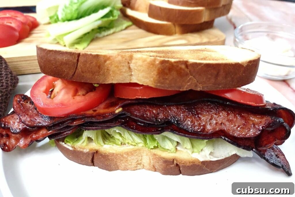 Crispy Air Fryer Turkey Bacon with Quick Sandwich Recipe 2 how to cook turkey bacon blt sandwich in the air fryer dinners done quick