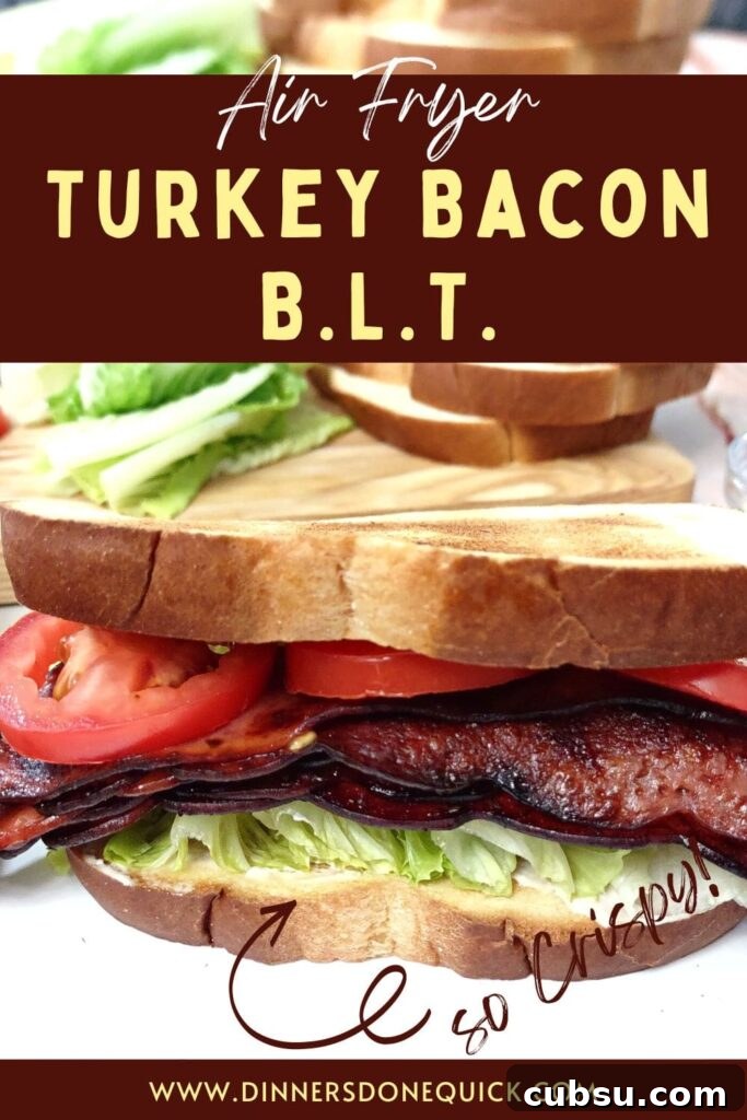 Crispy Air Fryer Turkey Bacon with Quick Sandwich Recipe 17 how to cook turkey bacon blt sandwich in the air fryer dinners done quick pinterest