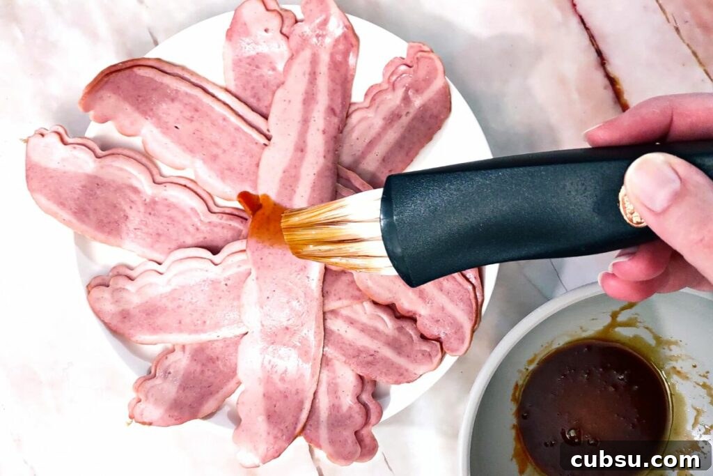 Crispy Air Fryer Turkey Bacon with Quick Sandwich Recipe 4 season and candy raw turkey bacon before cooking