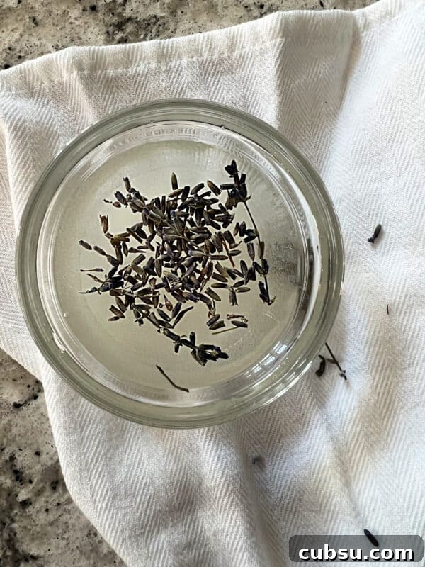 Lavender syrup jar