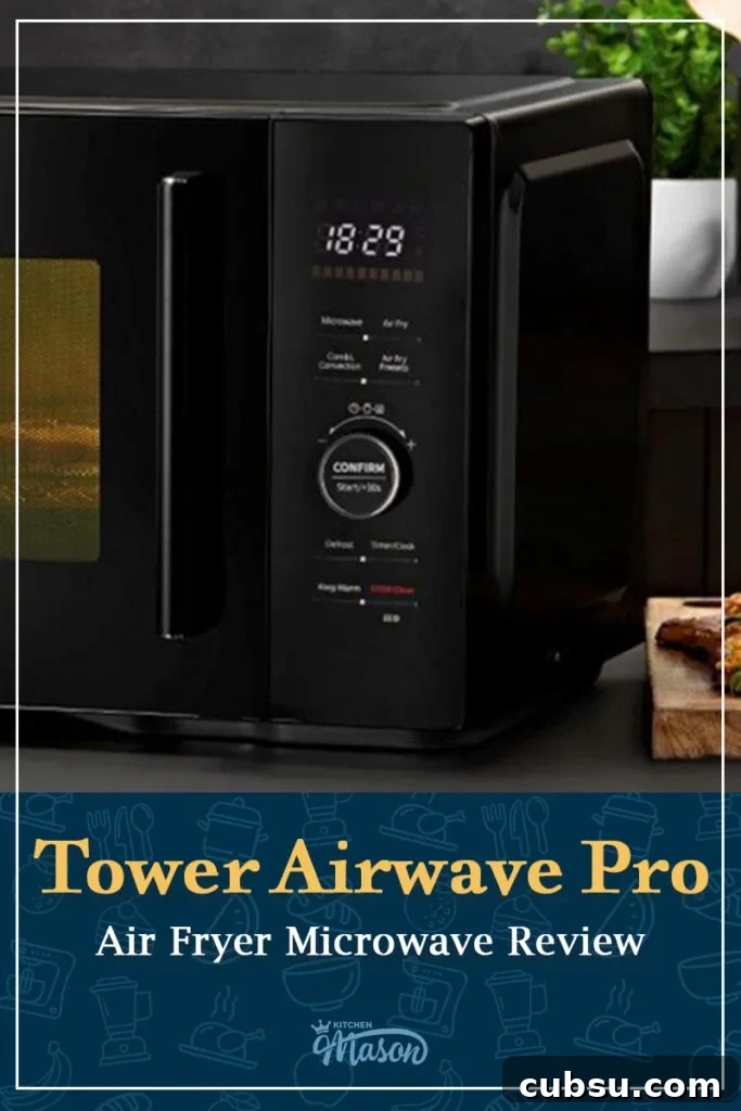 Tower Air Fryer Microwave Review: Honest Performance and Tips 11 An air fryer microwave on a worktop.