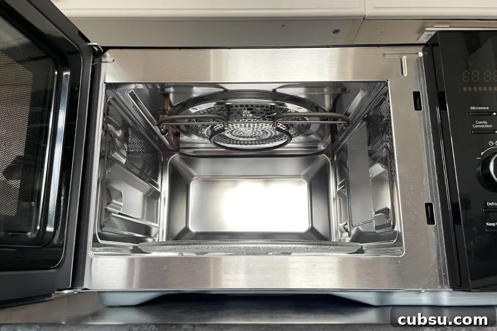 Tower Air Fryer Microwave Review: Honest Performance and Tips 5 Close up of the inside of the air fryer microwave