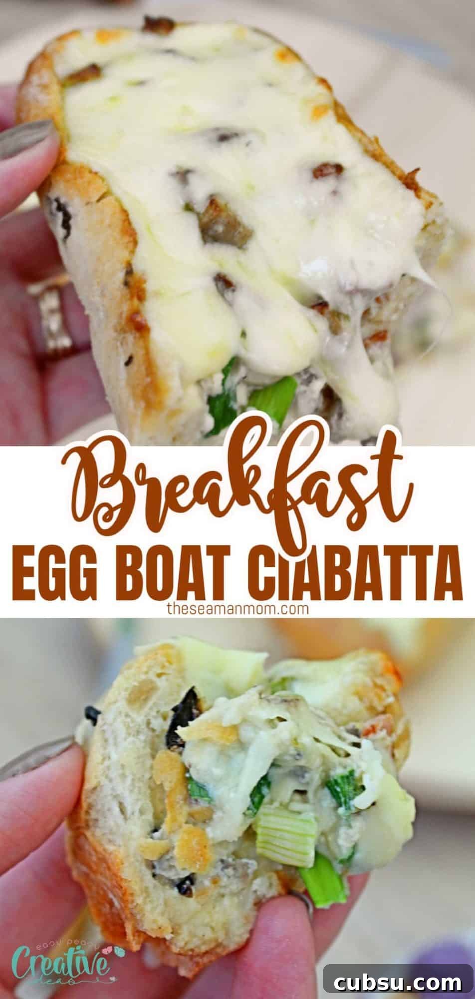 Breakfast egg boat recipe