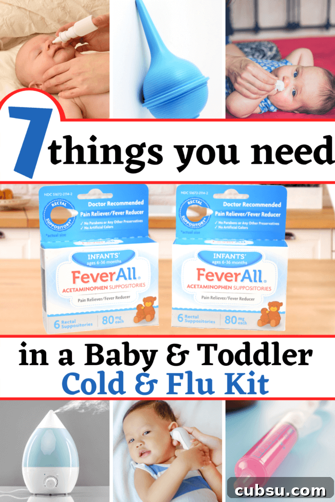 Cold and Flu Kit for Babies and Toddlers: Essential Supplies and Tips 2 Title image for 7 Things you need in a Baby & Toddler Flu Kit