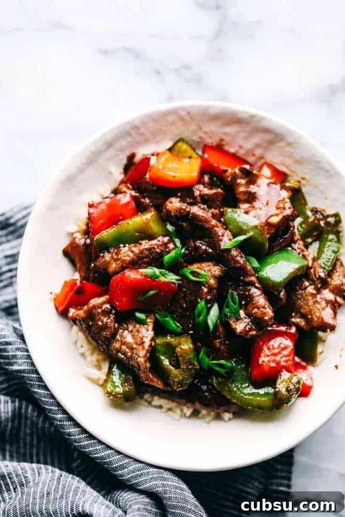 pepper steak stir fry