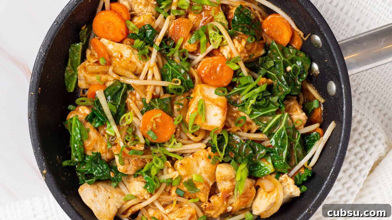 17 Timeless Grandma Recipes You Need to Try Now 5 Stir-fried chicken chop suey in a skillet.