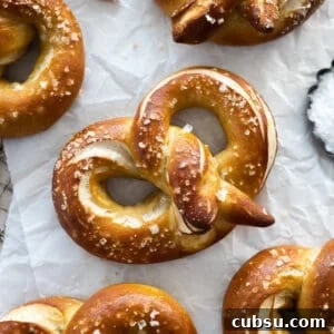 Crispy Sourdough Discard Pretzels: Tangy Soft-Baked Recipe 19 Sourdough discard pretzels on white parchment paper.