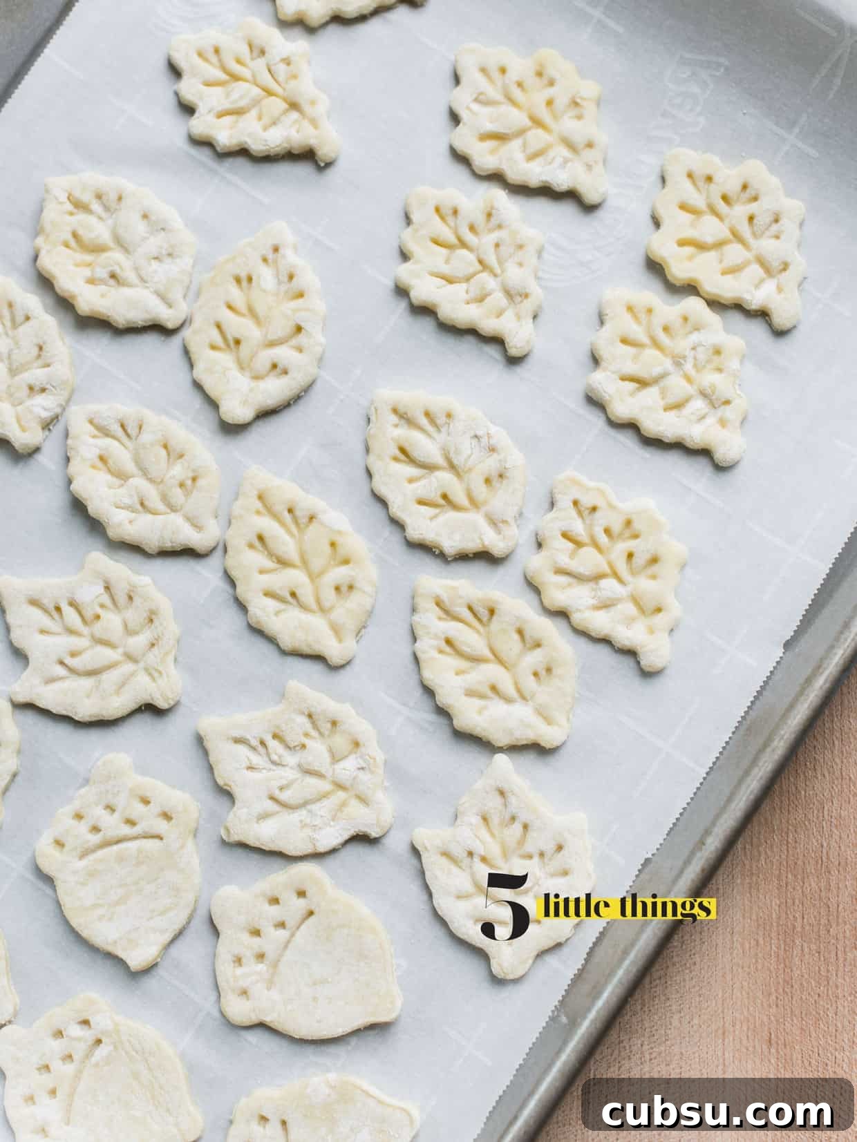 Pastry Leaves from Turkey Pumpkin Pot Pie.