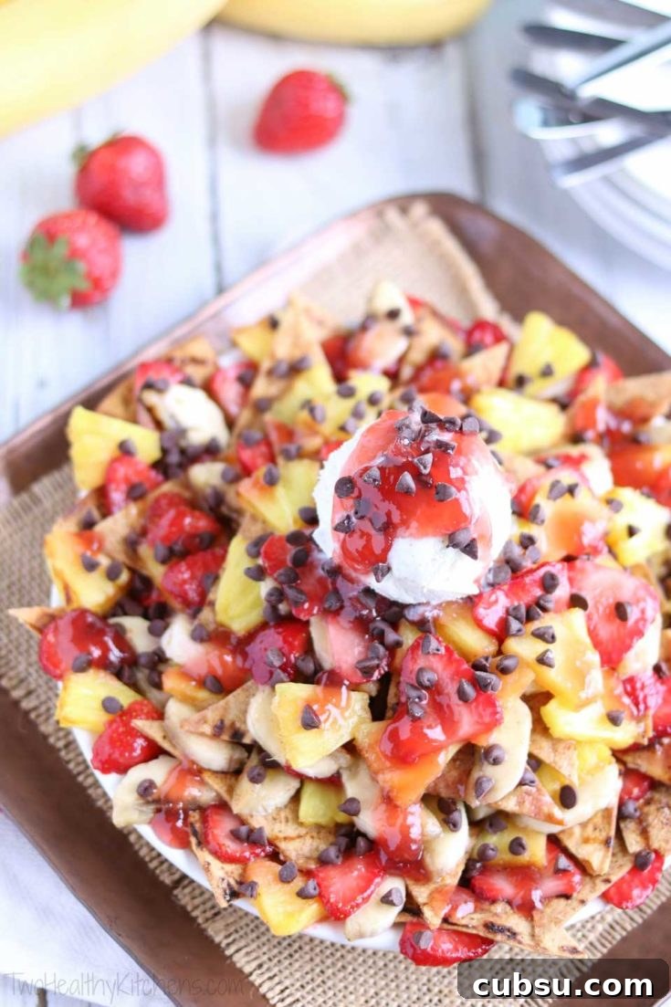 Banana Split Grilled Dessert Nachos