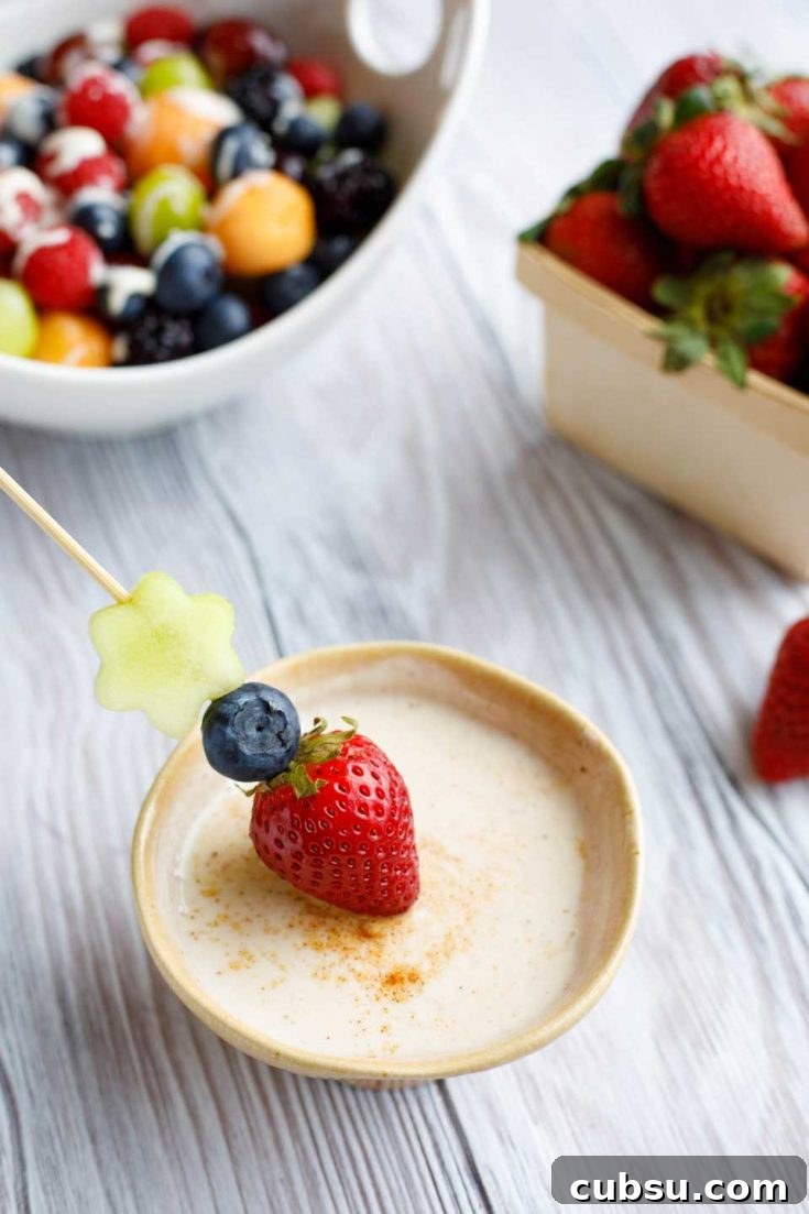 Healthy Sugared-Vanilla Yogurt Fruit Dip