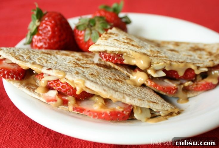 Image for Strawberry-Peanut Butter Quesadillas