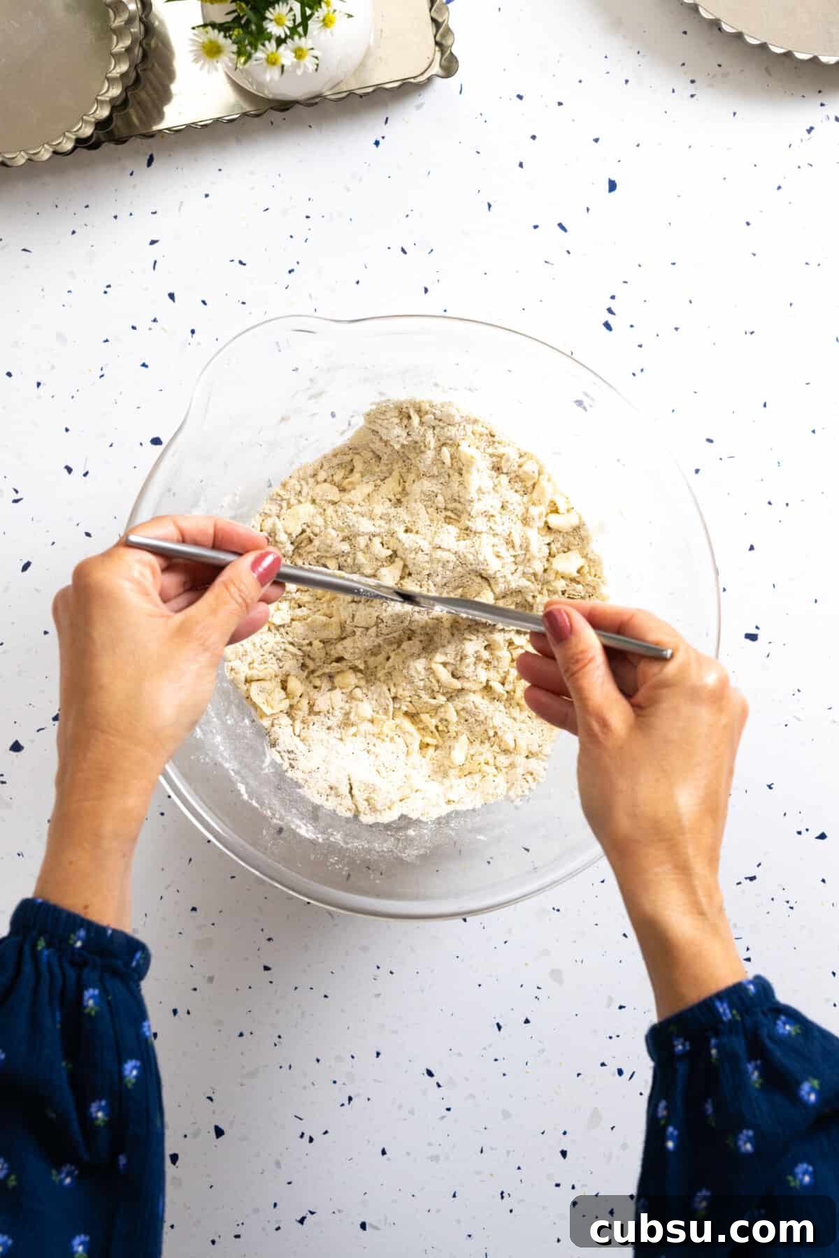 Blending Tart Dough with butter knives