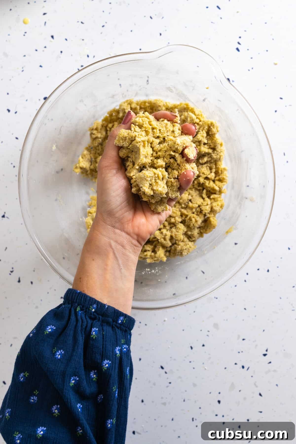 crumbled savory tart dough