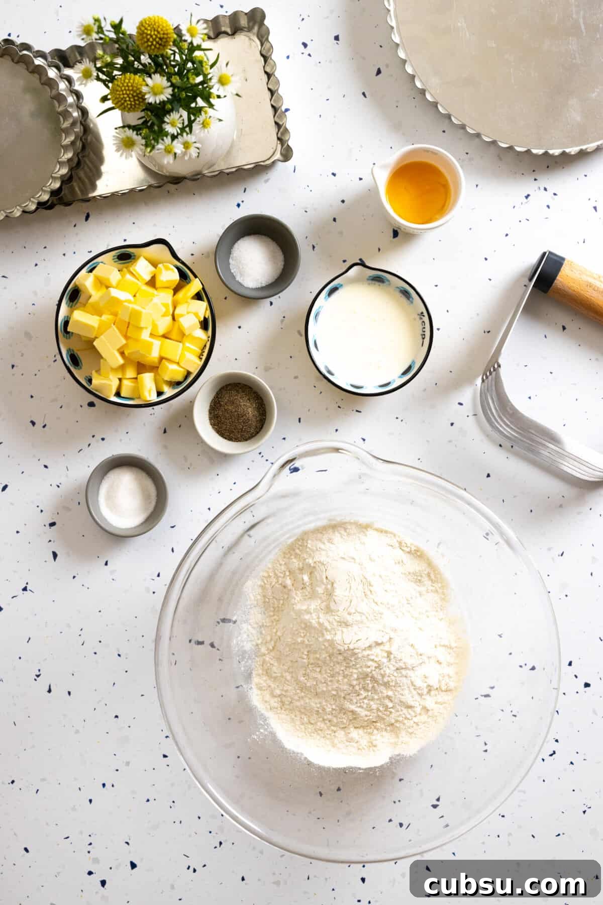 Savory Tart Dough ingredients