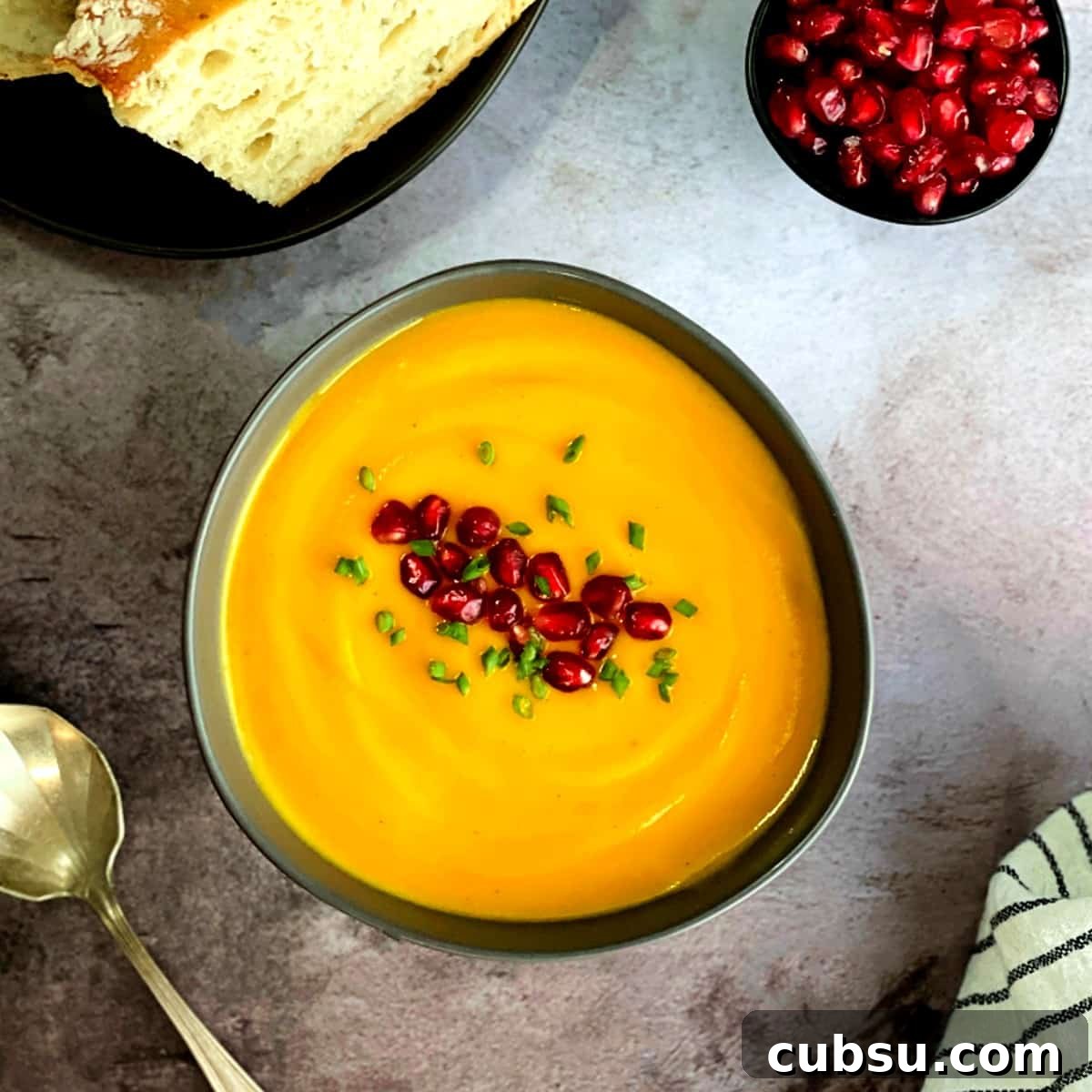 butternut squash soup made in the instant pot.