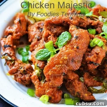 Chicken Majestic garnished with mint