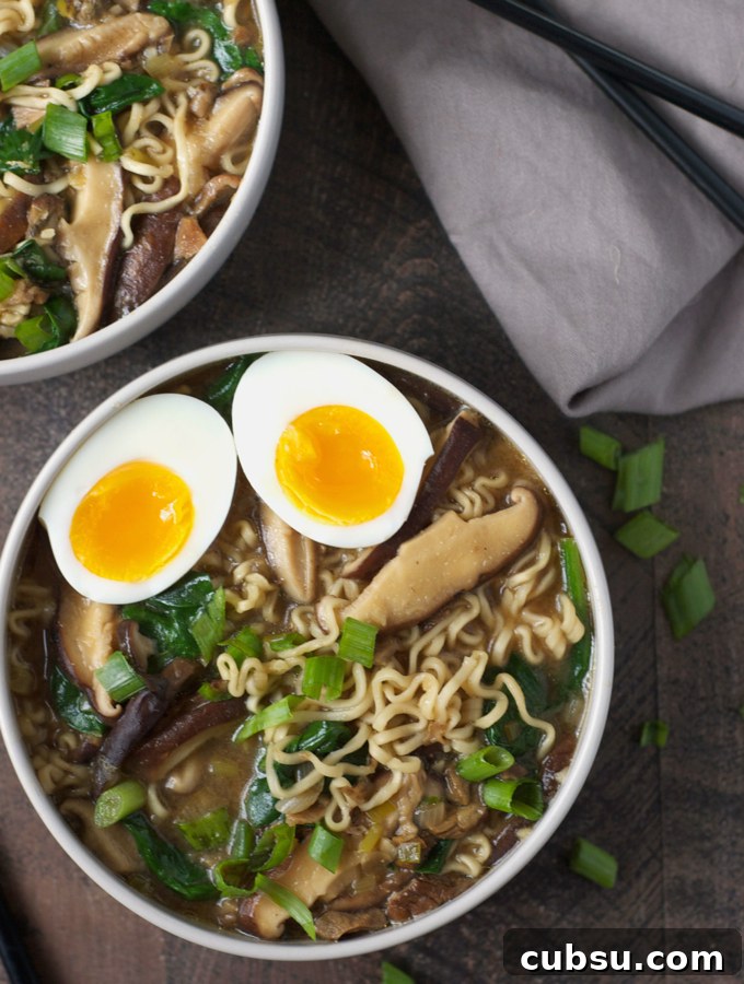 Easy Miso Mushroom Ramen