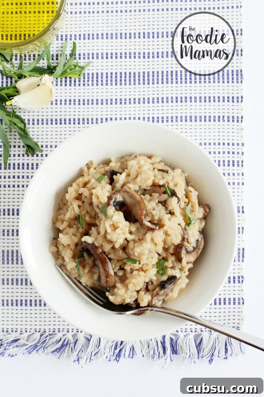 Foodie Mamas Vegan Mushroom Risotto 850x1275