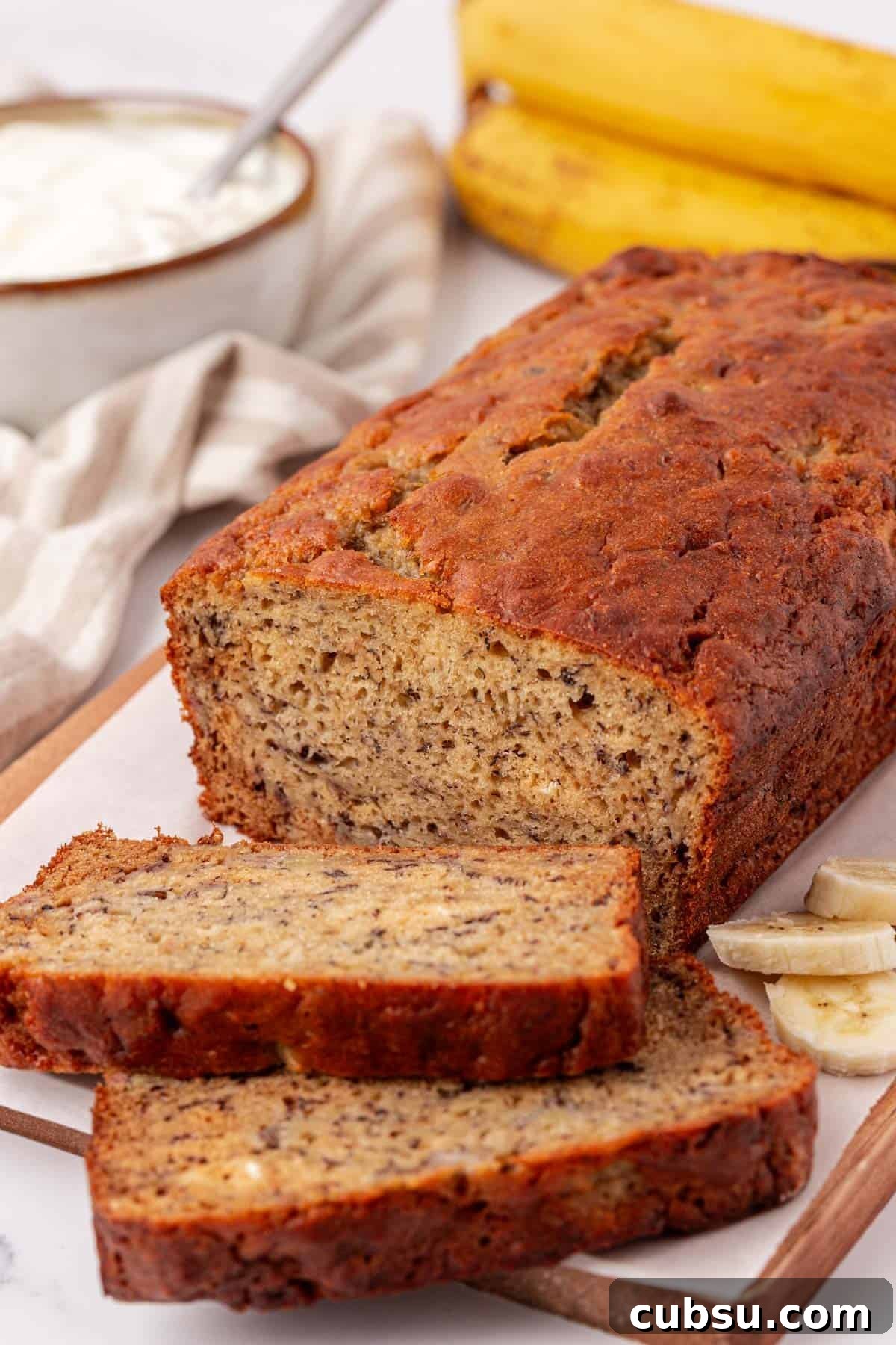 Moist Greek Yogurt Banana Bread Recipe for Tender Loaves 2 greek yogurt banana bread