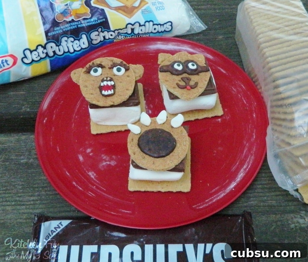 20+ Fun Camping Snacks and Meals Kids Will Love 27 Animal S'mores Toppers