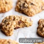 25 Creative Uses for Sourdough Discard: Recipes & Tips 12 Oatmeal cookie with a bite taken out on a baking sheet
