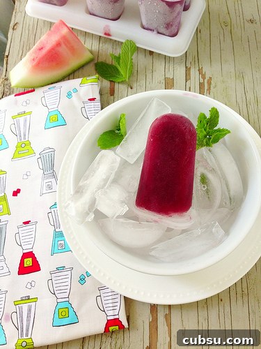Watermelon Pomegranate Pops via Lizshealthytable.com