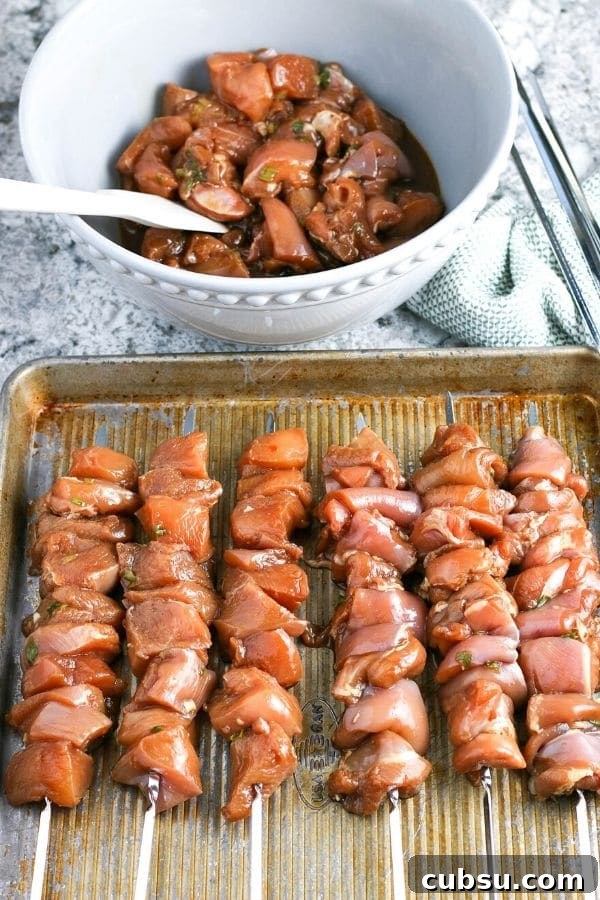 Perfect Grilled Chicken Kabobs Recipe for Juicy, Flavorful Results 4 chicken skewers
