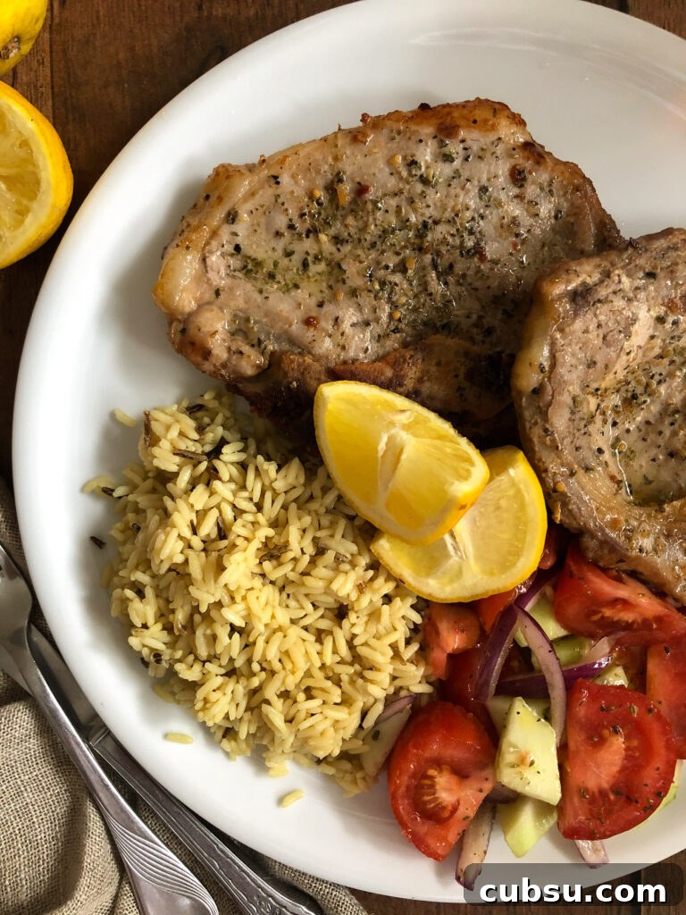 Pan-fried pork chops