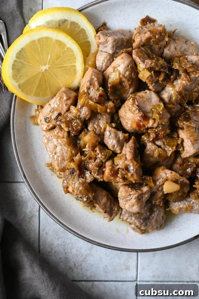 Pork tenderloin with leeks is a rustic Greek recipe known as hirino me praso.