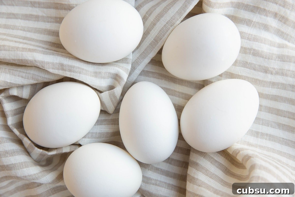 Hard boiled eggs on a towel