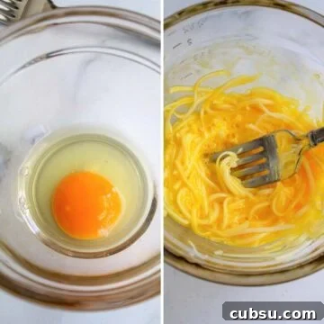 Crispy Cheddar Chaffle Recipe: Low-Carb Keto Waffle Guide 6 Making chaffles by adding an egg and mixing with grated cheese.