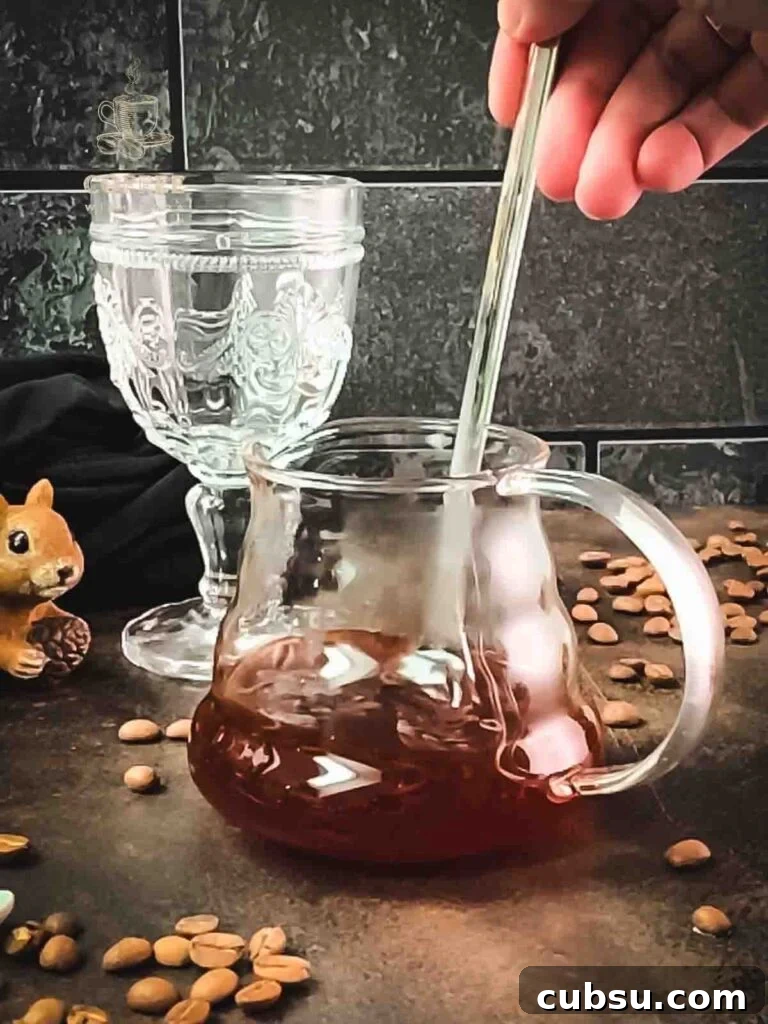 Stir your maple syrup coffee to combine.