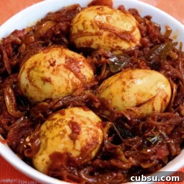 egg roast serve in a white bowl.