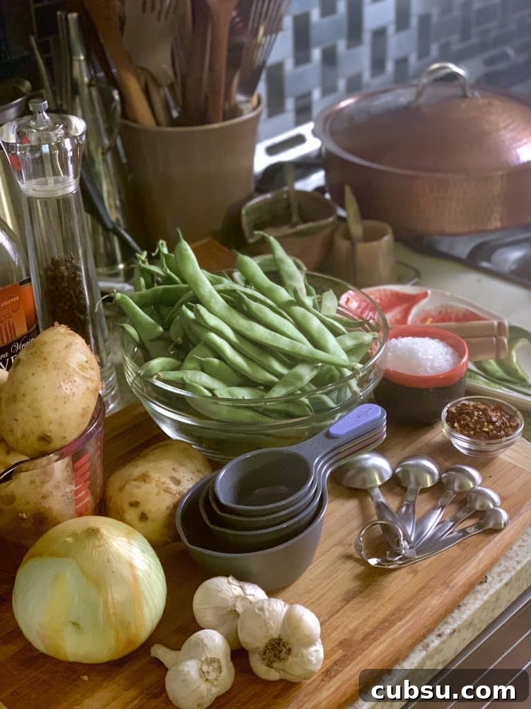 Italian Green Beans and Potatoes Ingredients