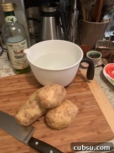 Italian Green Beans and Potatoes in Process