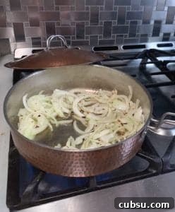 Italian Green Beans and Potatoes in Process