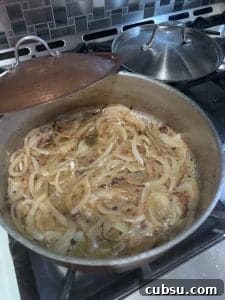 Italian Green Beans and Potatoes in Process