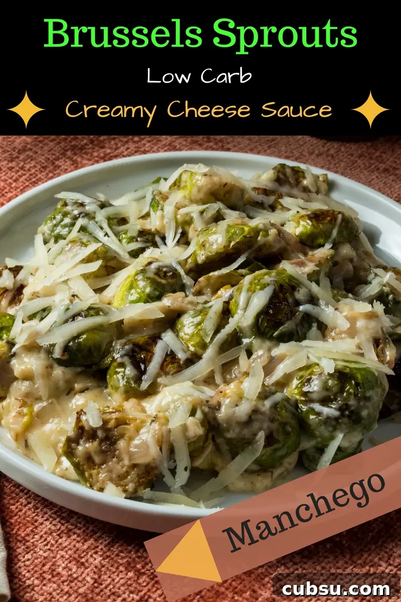 Brussels sprouts with Manchego sauce