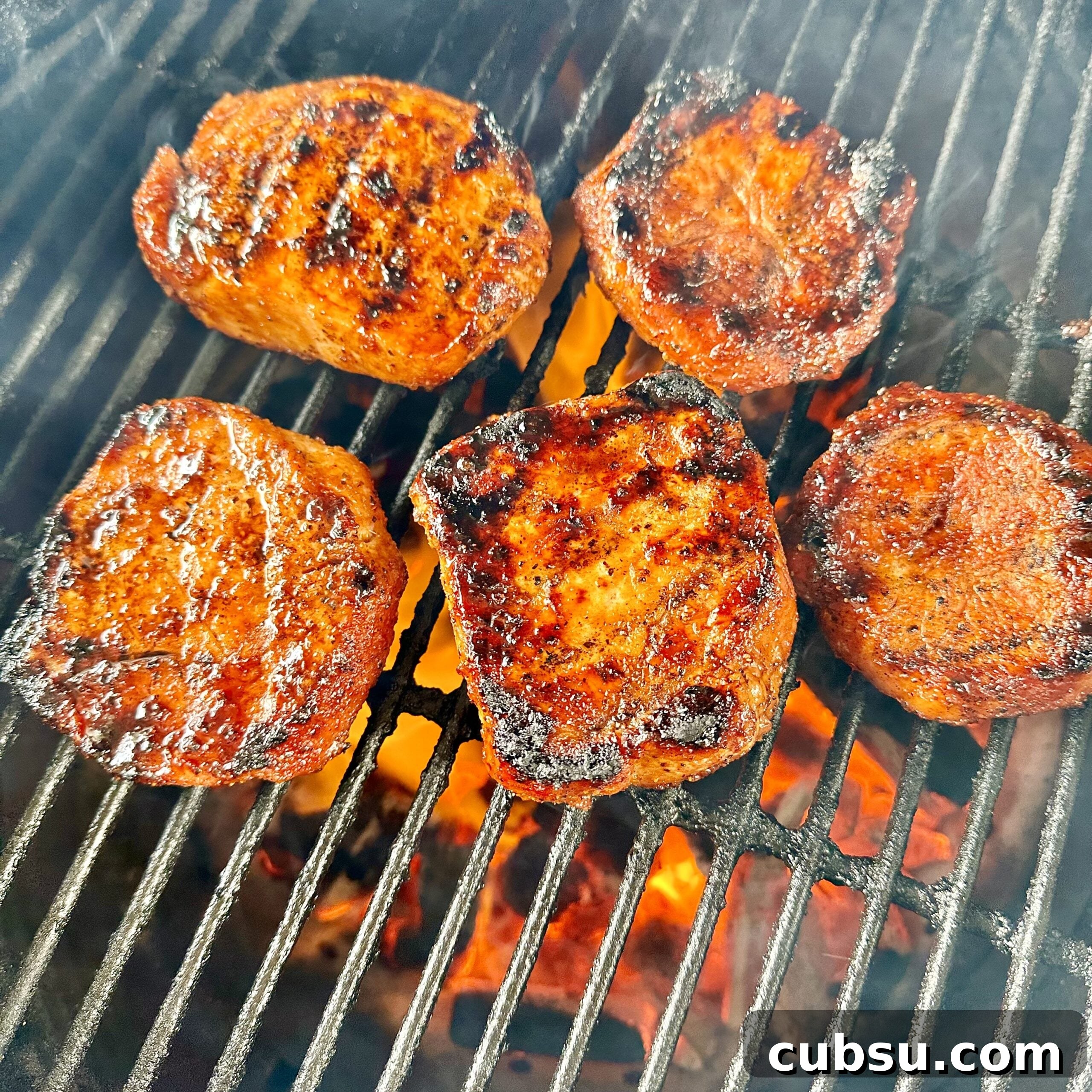 Soy and Honey Glazed Pork Chops Recipe 5 Pork chops on the grill