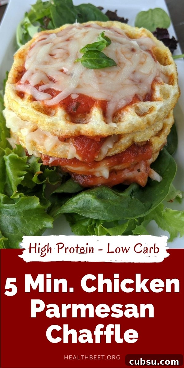 5 minute chicken paremsan chaffle