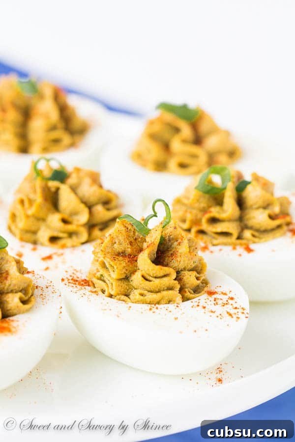 Gourmet chicken liver pate deviled eggs