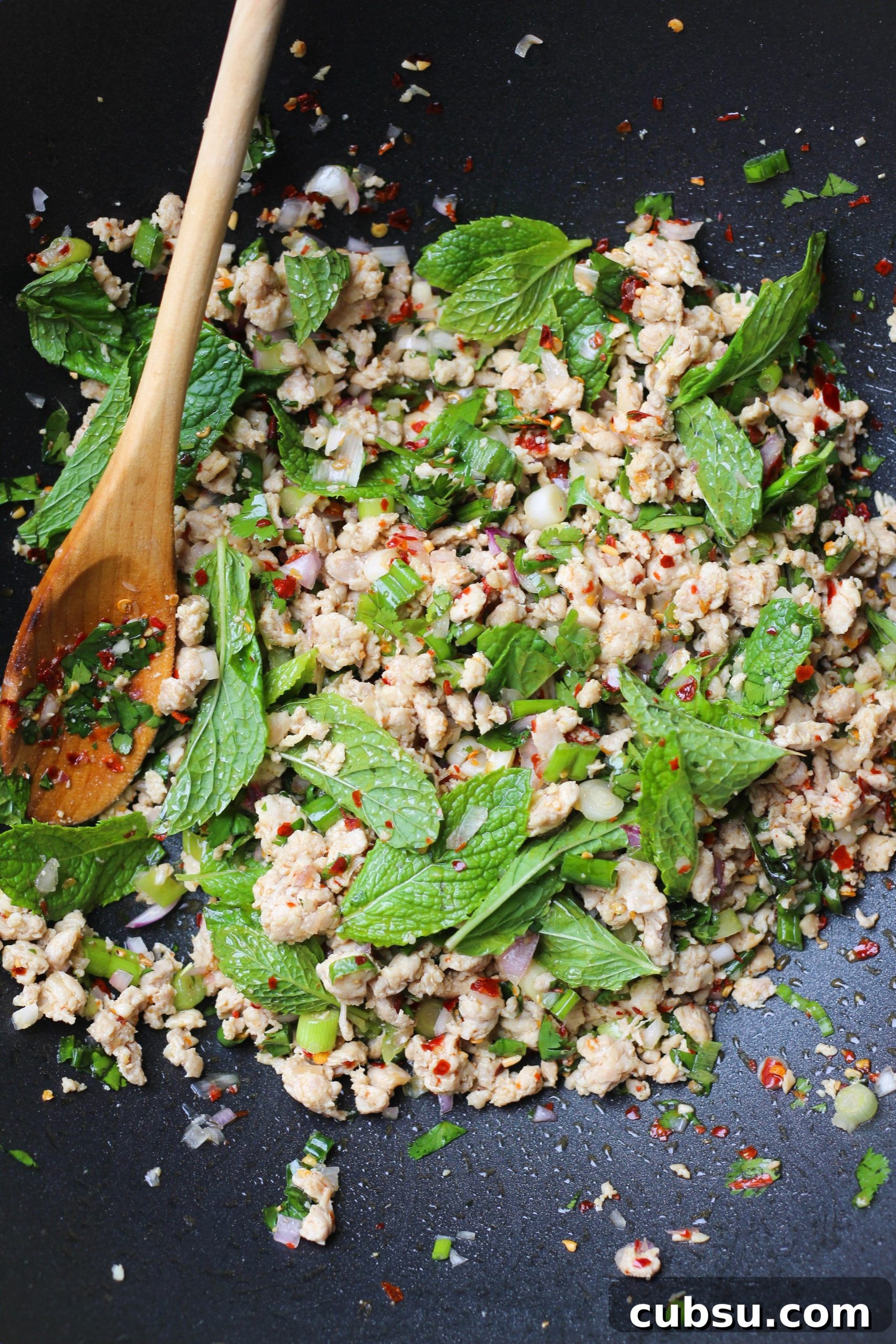 Authentic Thai Chicken Larb Recipe: Zesty Ground Chicken Salad 4 Thai Chicken Larb